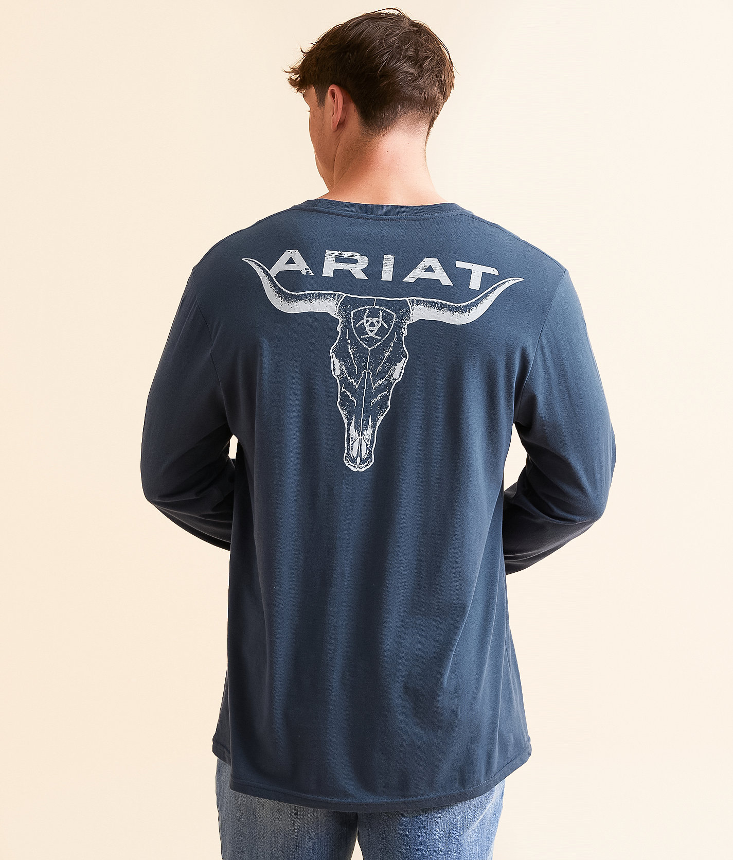 Ariat Stipple Steer T-Shirt - Men's T-Shirts in Blue Dusk