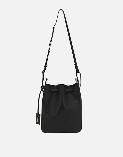 Calfskin Leather Crossbody Bucket Bag
