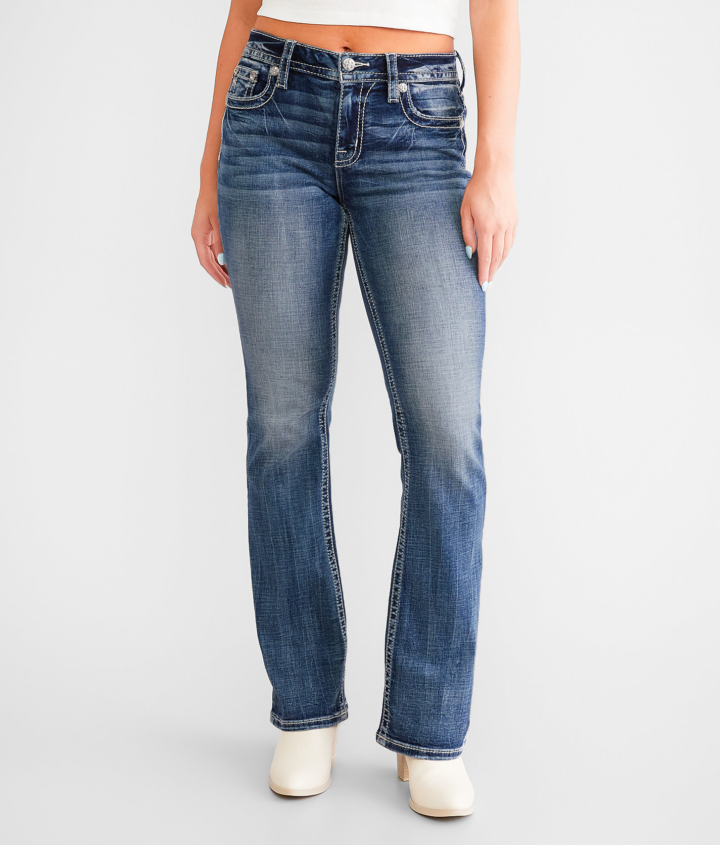 Miss Me Curvy Boot Stretch Jean - Women's Jeans in MK 73