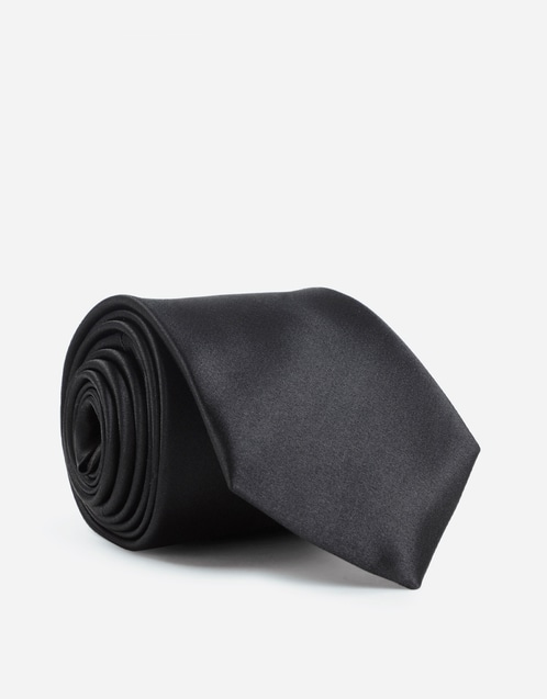 Men's Wide Tapered Silk Satin Tie