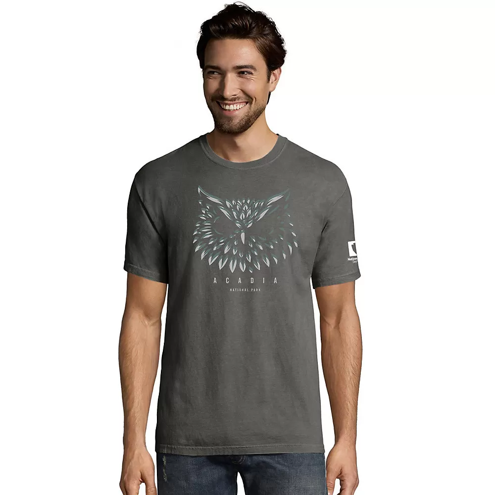 Hanes ComfortWash Arcadia National Park Graphic Short Sleeve Tee