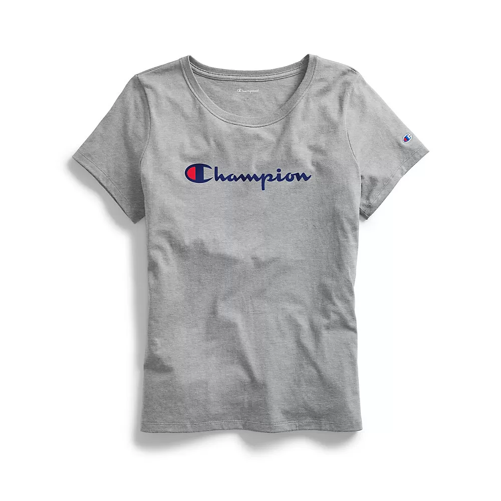 Champion Womens Classic Tee, Script Logo