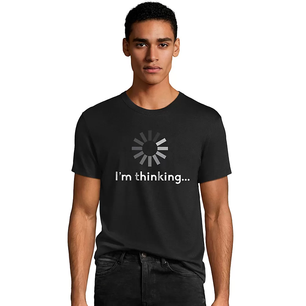 Hanes Mens Im Thinking Graphic Tee