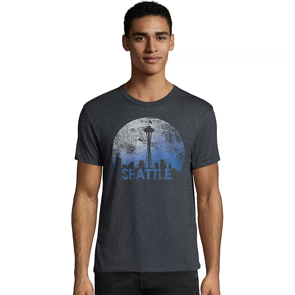 Hanes Mens Space Seattle Graphic Tee