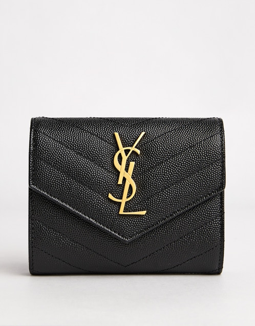 Cassandre Matelasse Grain Leather Tri-Fold Wallet