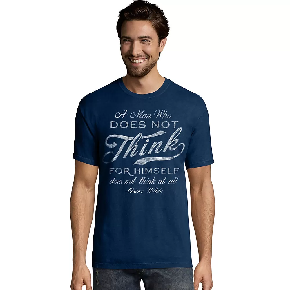Hanes Mens Oscar Wilde Graphic Tee