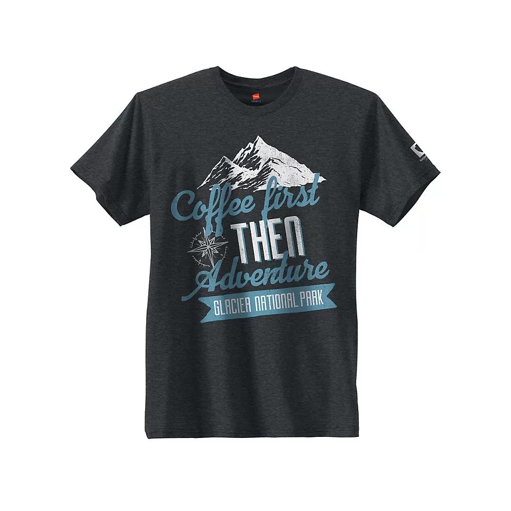 Hanes Mens Glacier National Park Graphic Tee