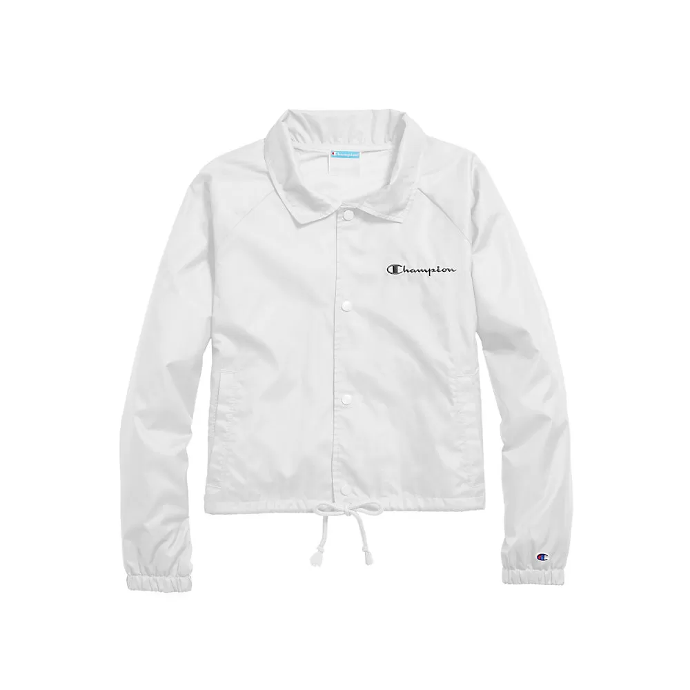 Champion Womens Heritage Coaches Jacket, Script Logo