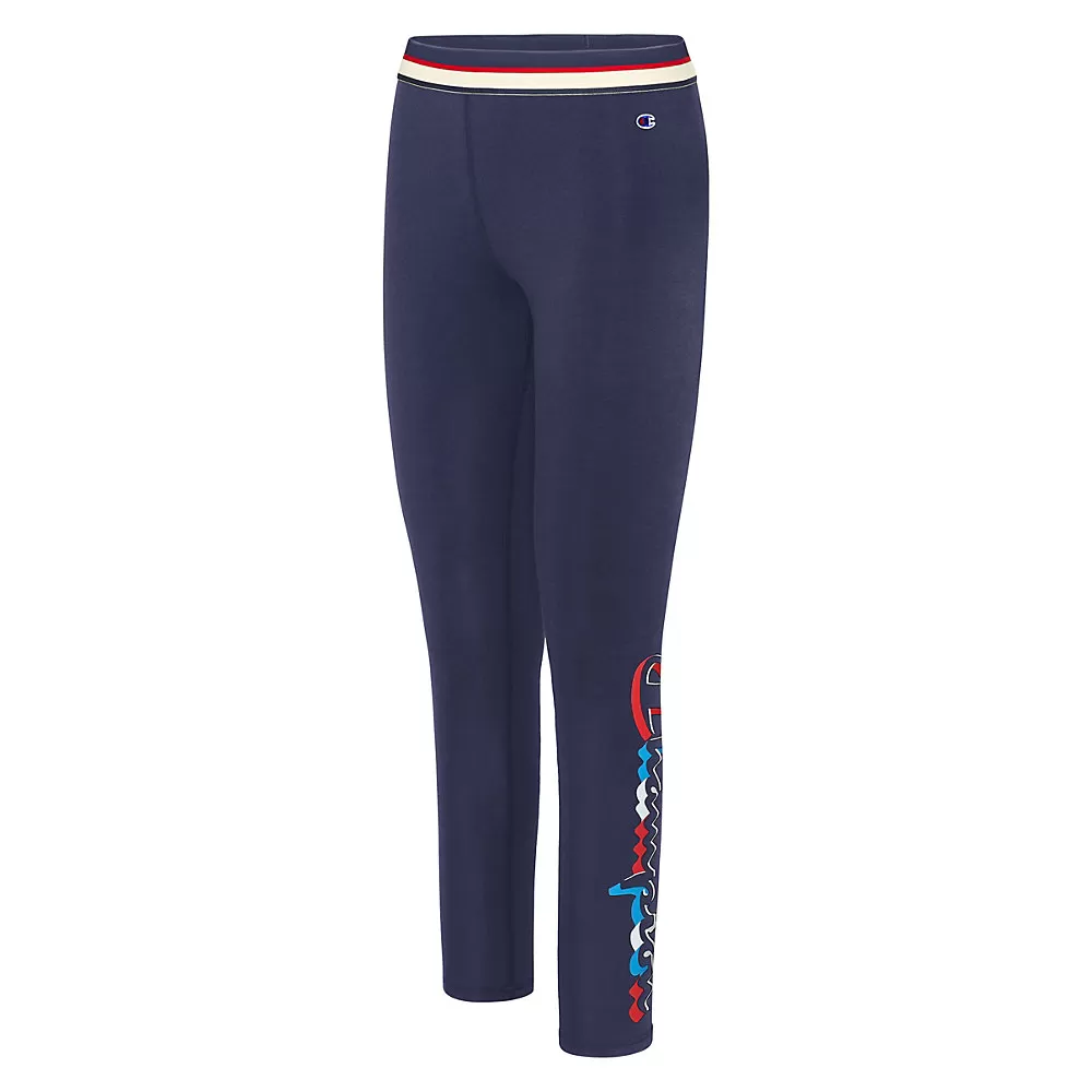 Champion Womens Authentic Leggings, Multi-Color Logo