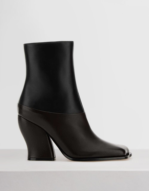 Onda Bi-Color High-Heeled Ankle Boots