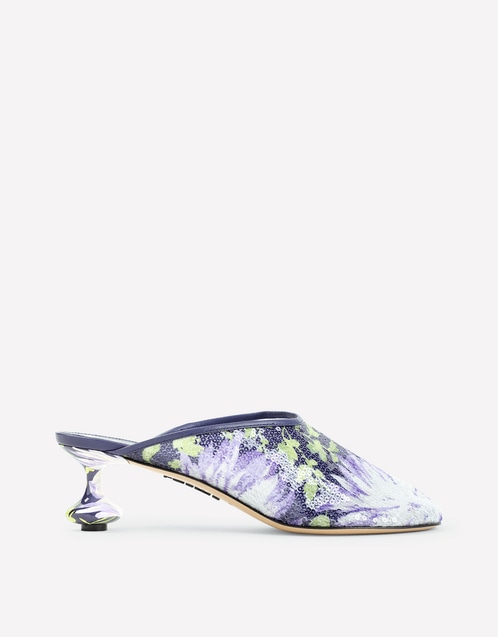Toy Sequins Low-Heeled Mules