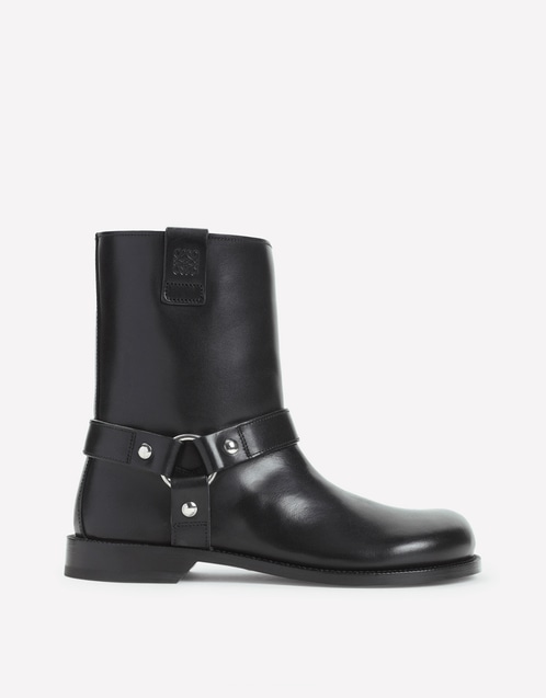 Campo Calfskin Flats Ankle Boots