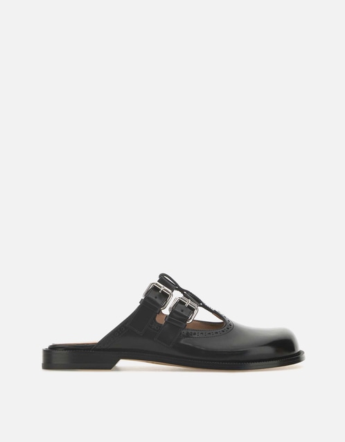 Campo Calfskin Mary Jane Mules