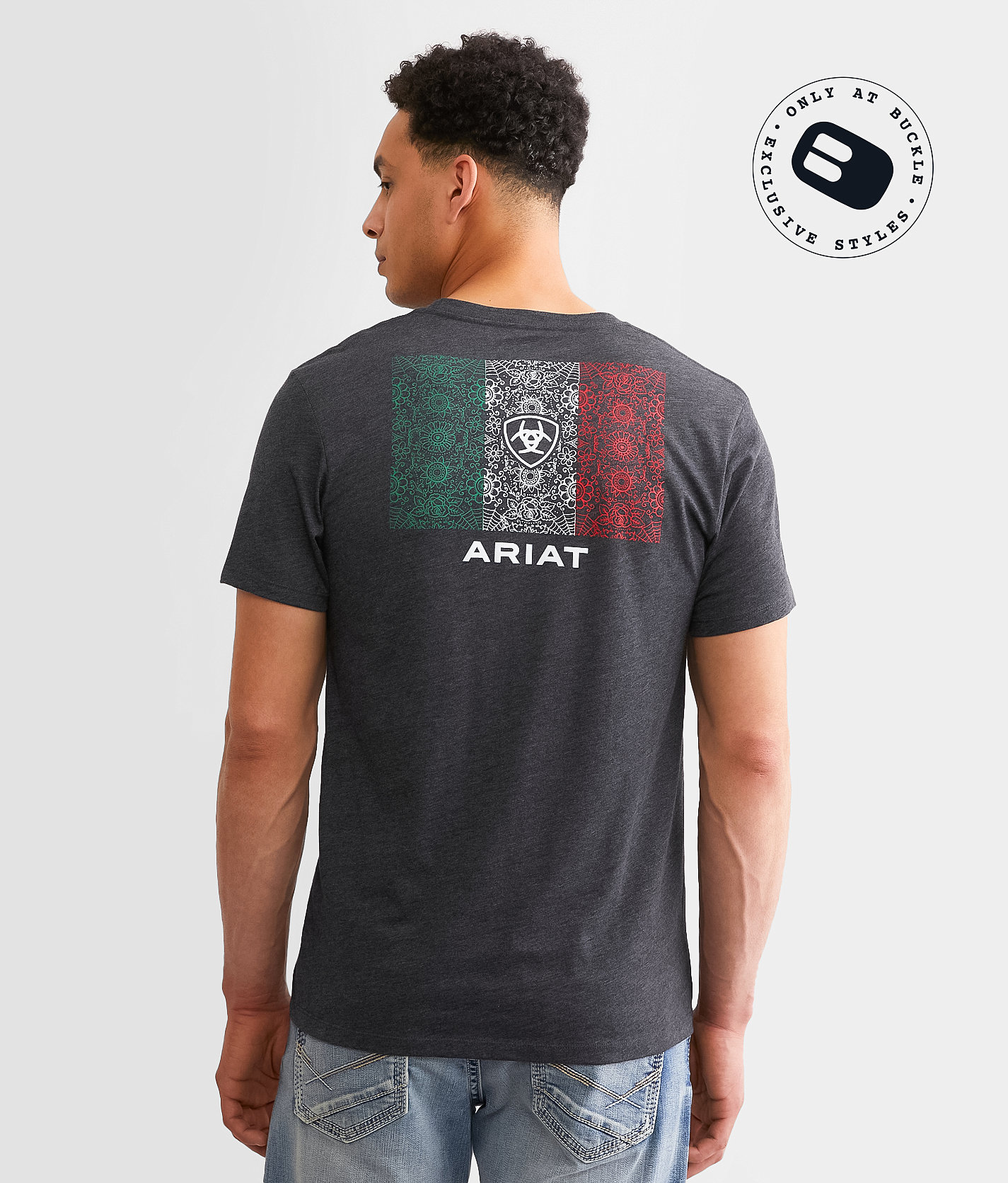 Ariat Sugar Flag T-Shirt - Men's T-Shirts in Charcoal Heather