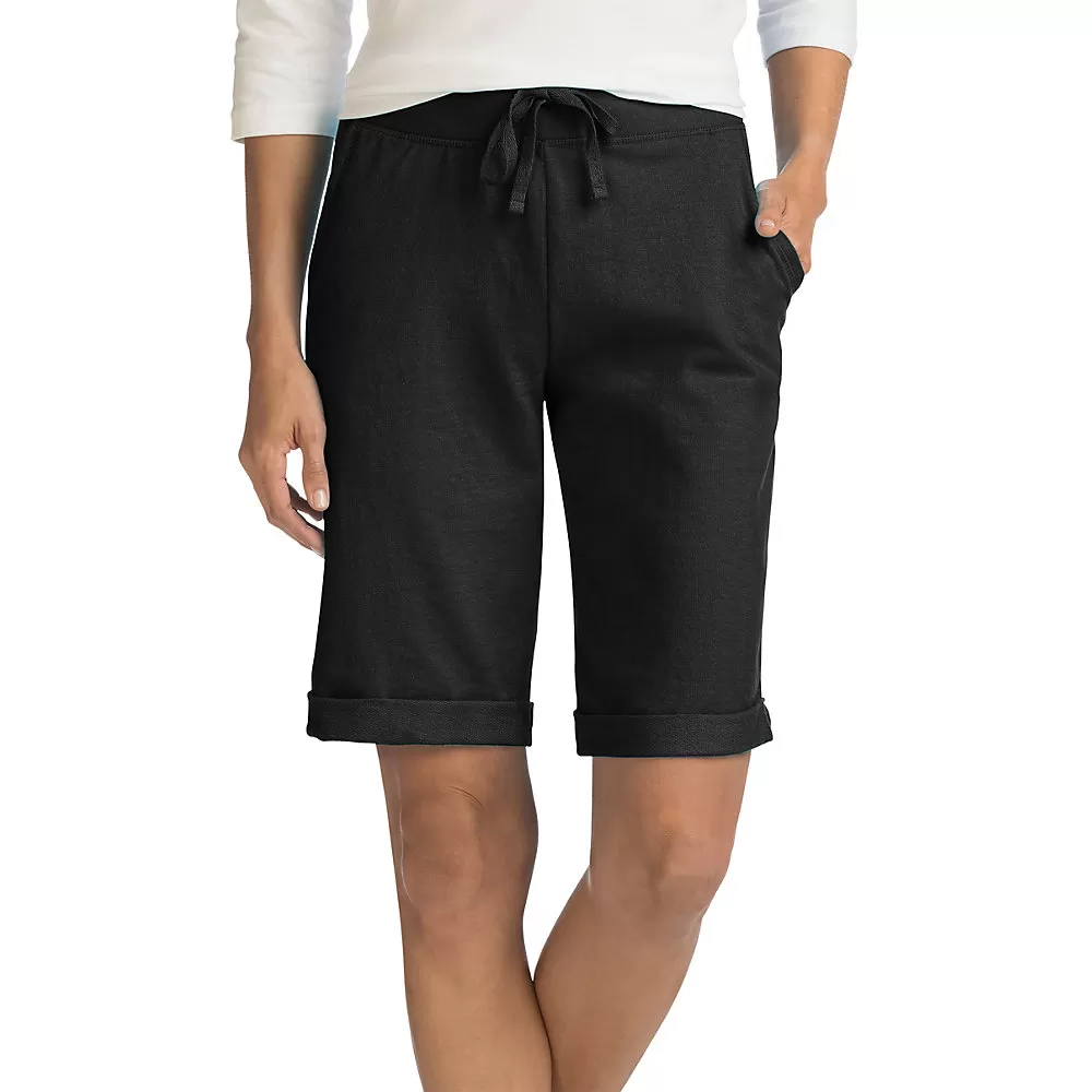 Hanes Womens French Terry Bermuda Pocket Short