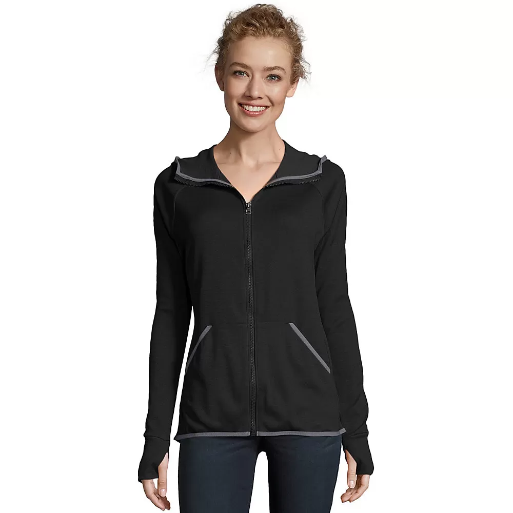 Hanes Sport 153 Womens Performance Fleece Zip Up Hoodie