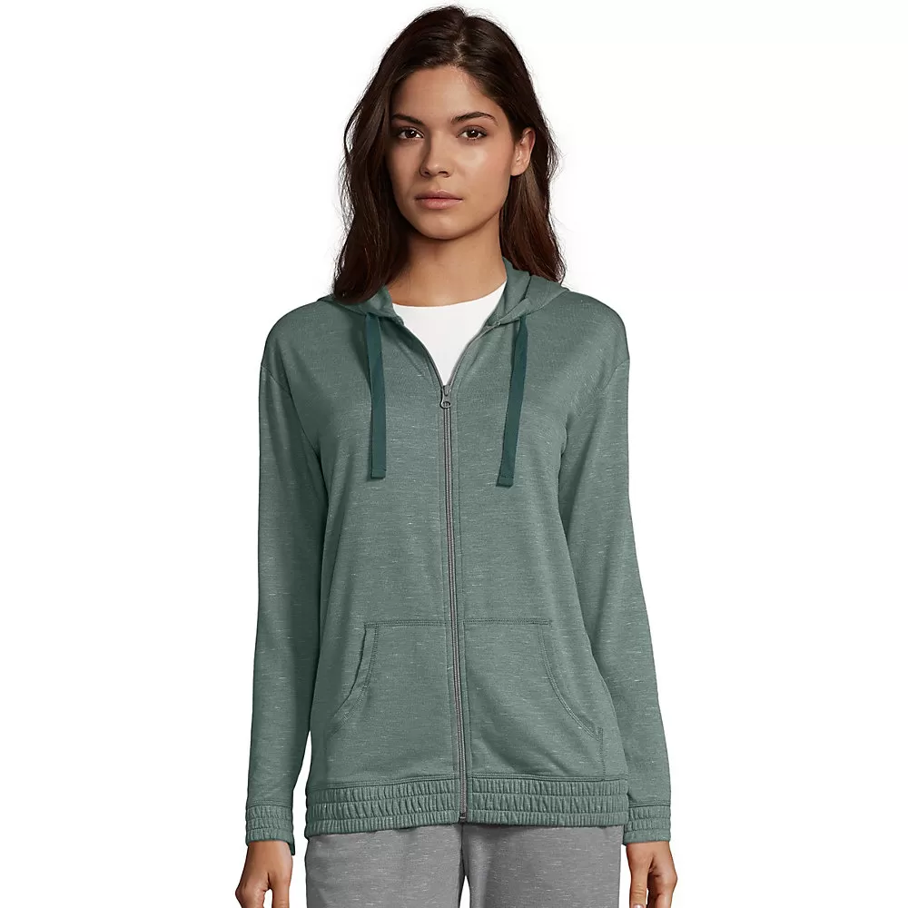 Hanes Womens French Terry Full Zip Hoodie