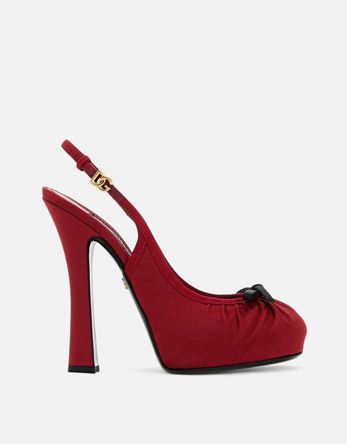 Satin Slingback Pumps