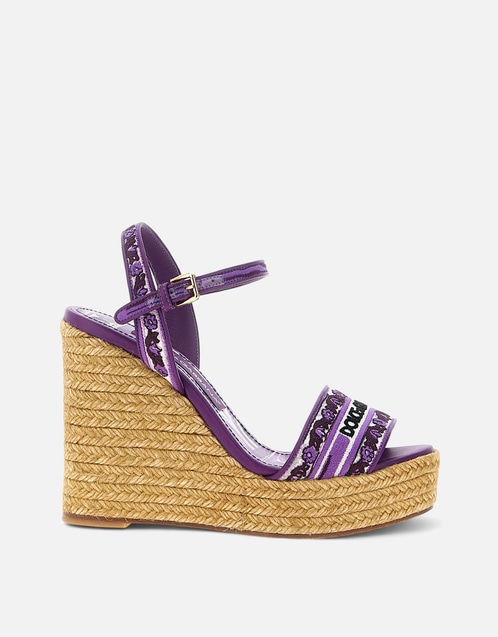 Maiolica High-Heeled Espadrille Wedges