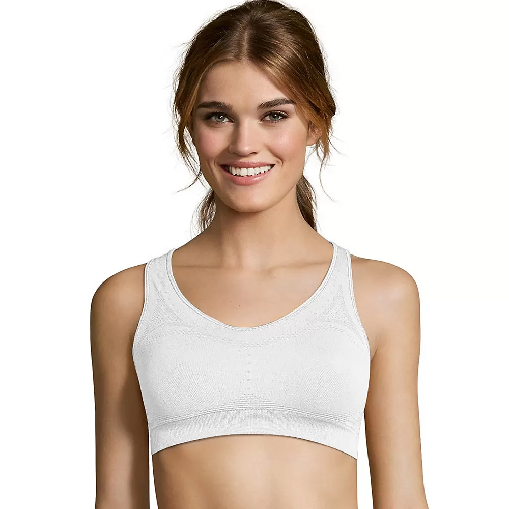 Hanes Sport 153 Womens Seamless Racerback Sports Bra
