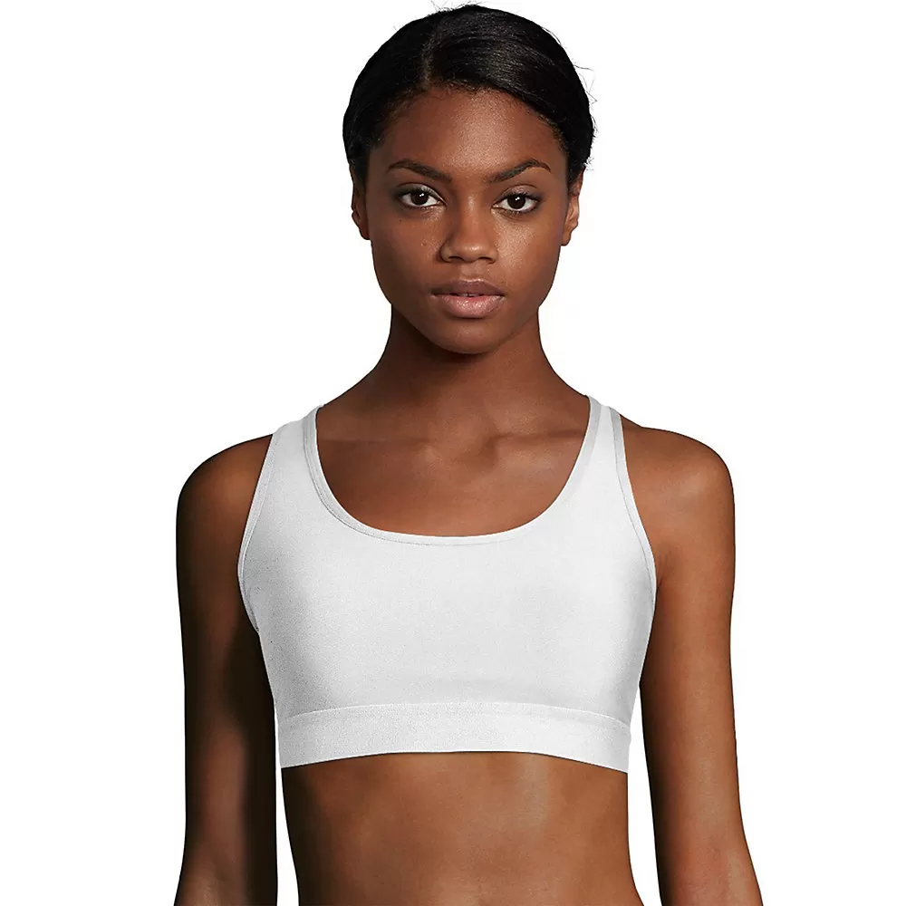 Hanes Sport 153 Womens Racerback Compression Sports Bra