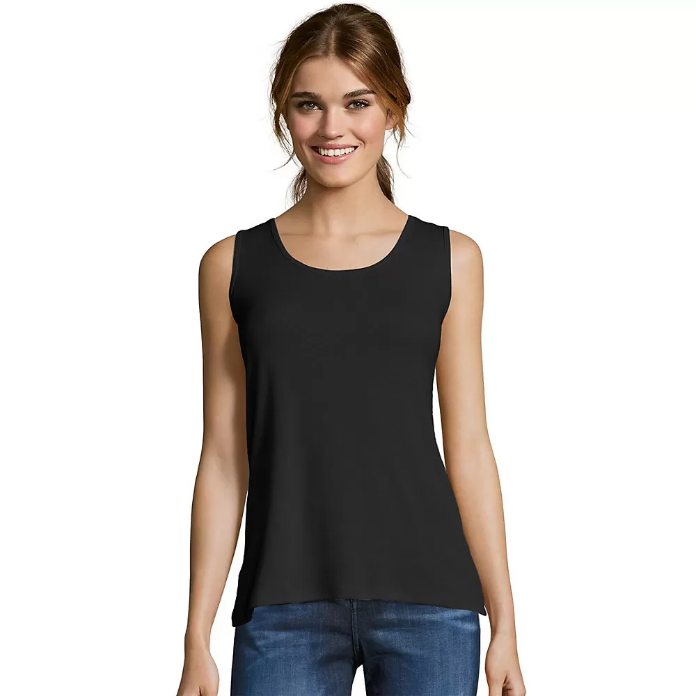 Hanes Womens Mini-Ribbed Cotton Tank
