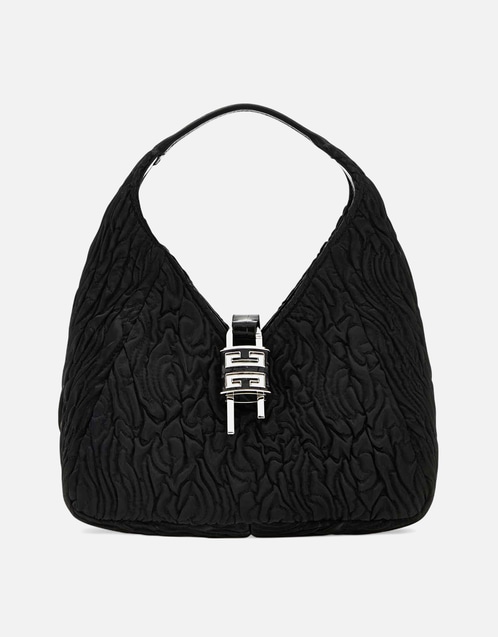 Black Fabric G-Hobo Mini Handbag