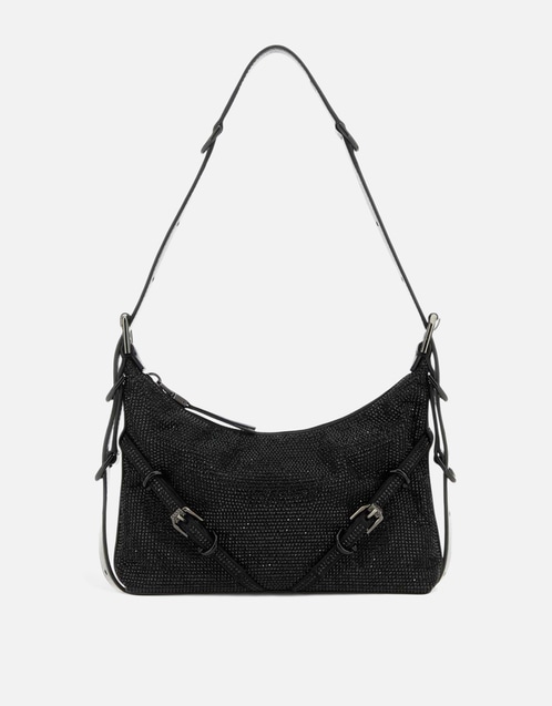 Black Fabric Mini Voyou Shoulder Bag