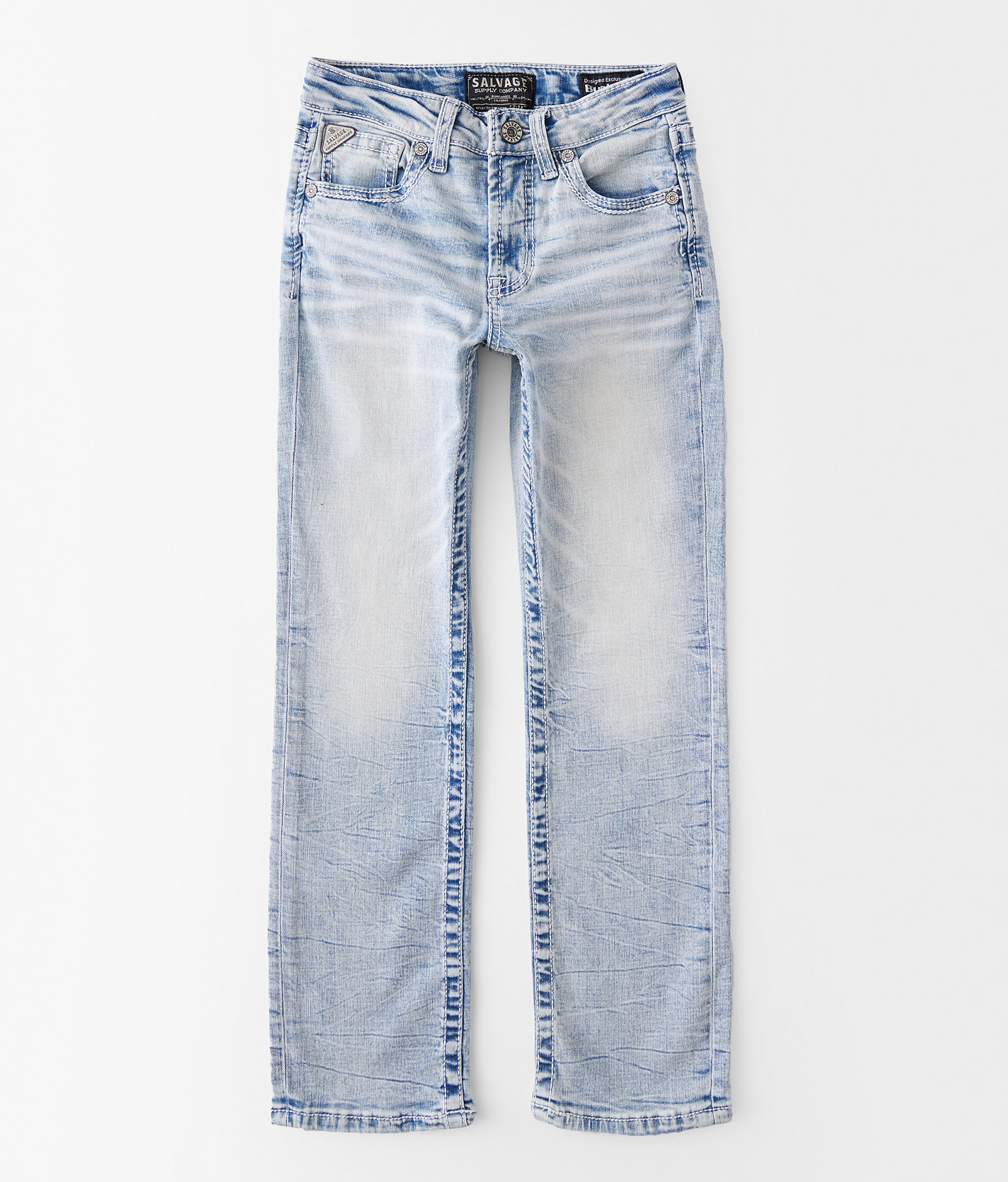 Boys - Salvage Reckless Straight Stretch Jean - Boy's Jeans in Tank 7