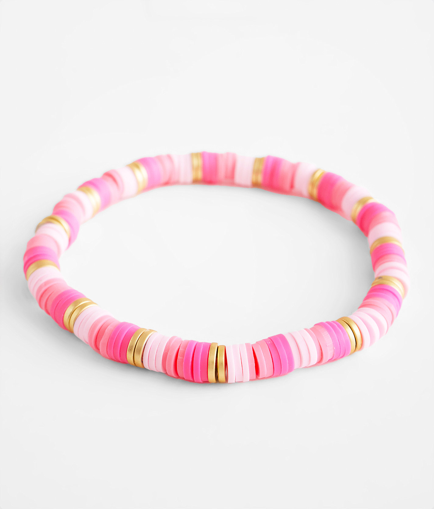 BKE Neon Disc Bead Bracelet - Women's Jewelry in Pink