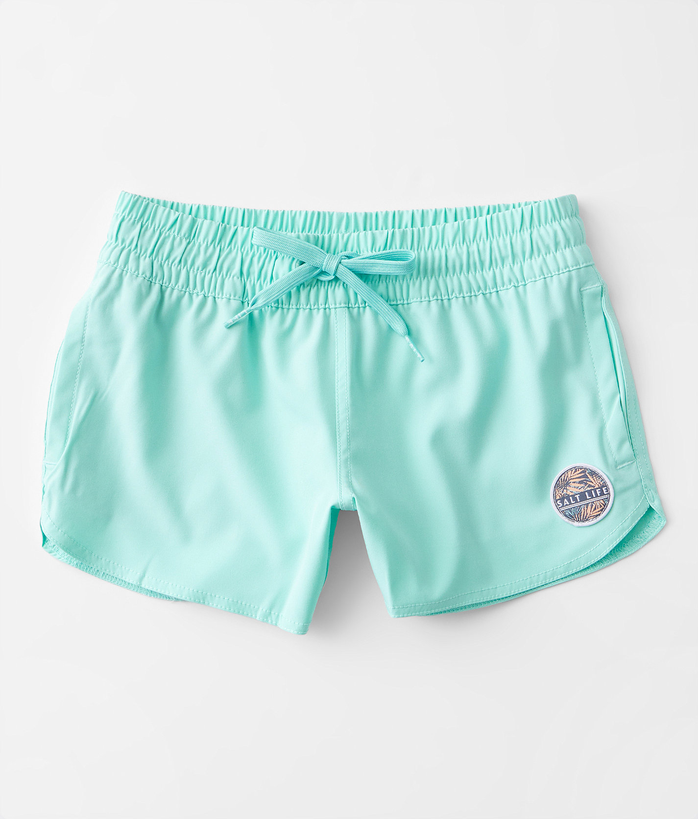 Girls - Salt Life Wanderlust Performance Short - Girl's Activewear in Aruba Blue