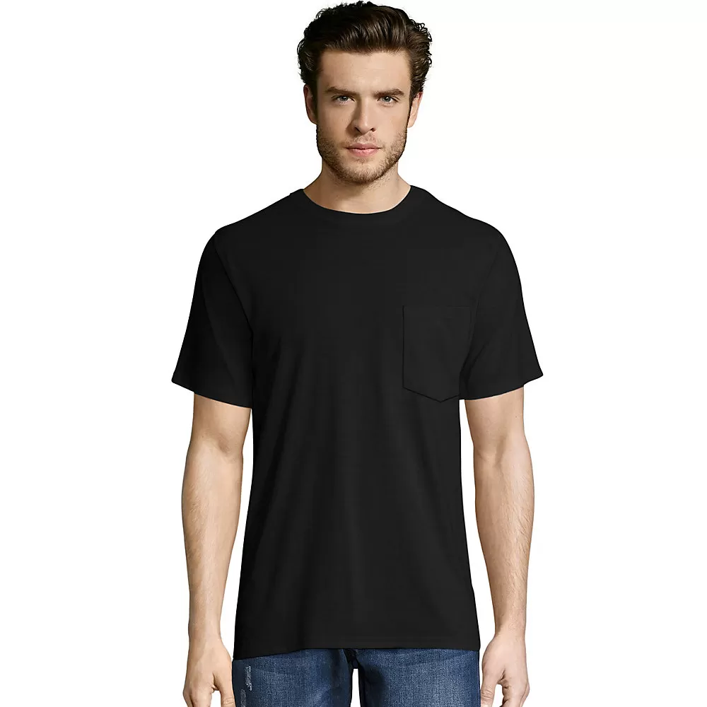 Hanes Mens X-Temp FreshIQ Workwear Pocket Tee Value 2-Pack