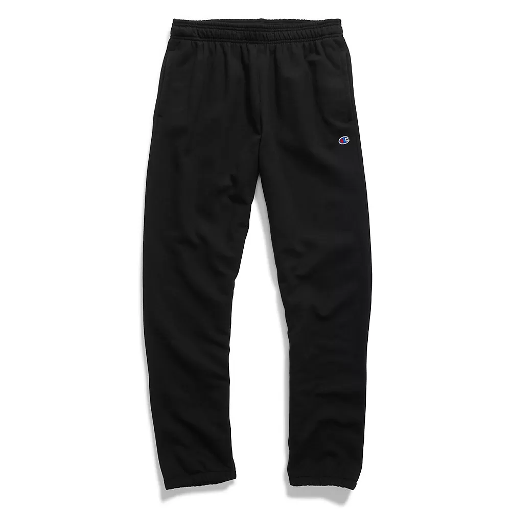 Champion Mens Powerblend Fleece Relaxed Bottom Pants