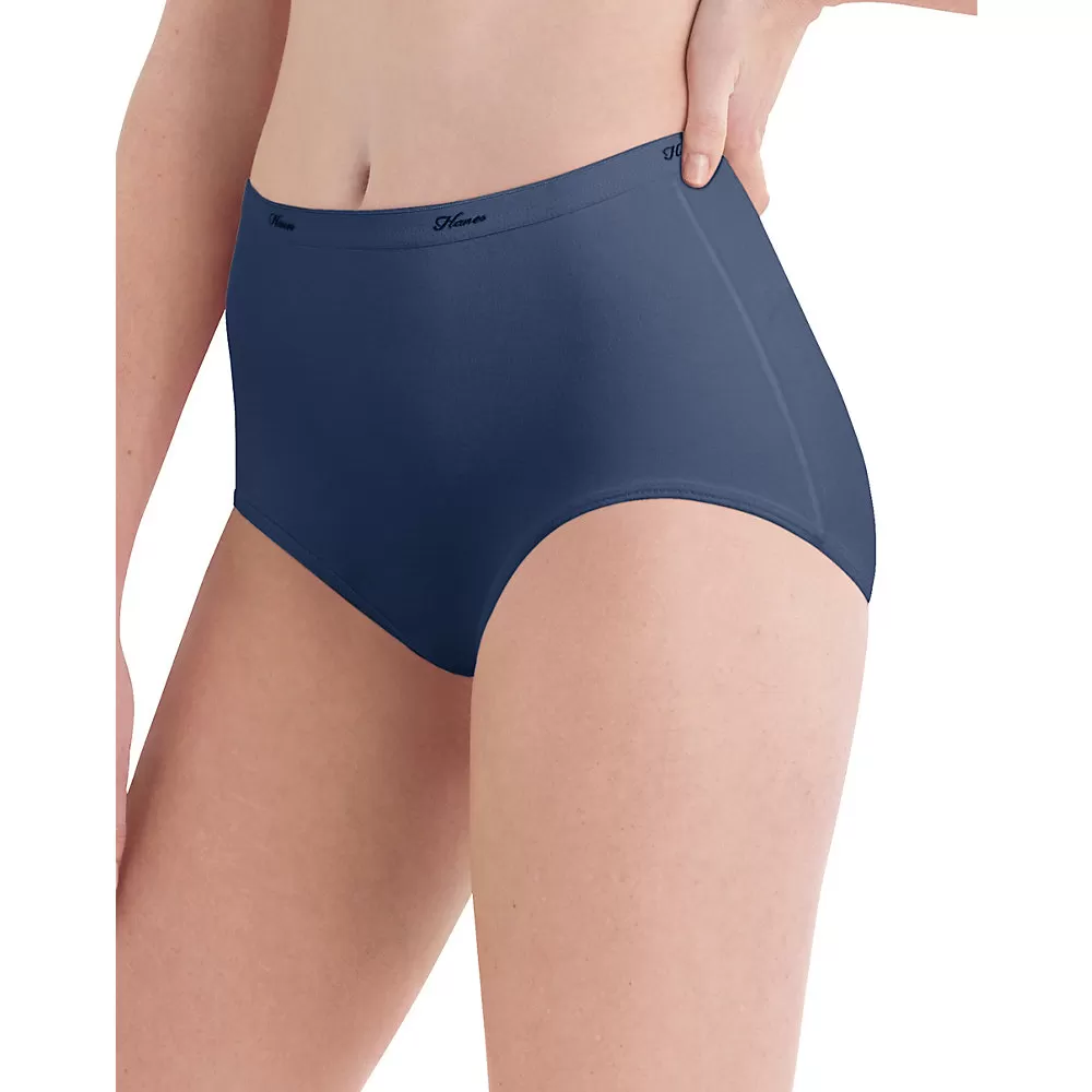Hanes Womens Cotton Briefs with Cool Comfort Fashion Assorted 6-Pack