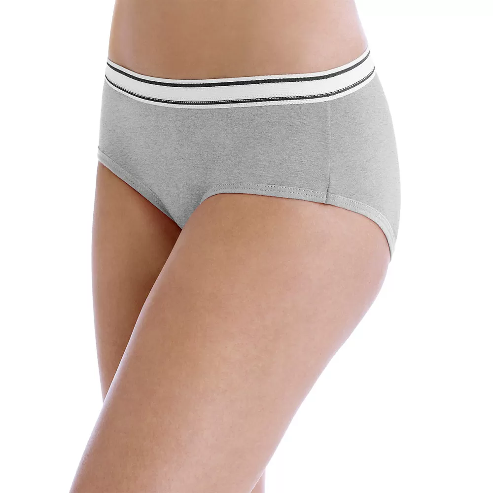 Hanes Womens Cotton Sporty Hipsters with Cool Comfort 6-Pack