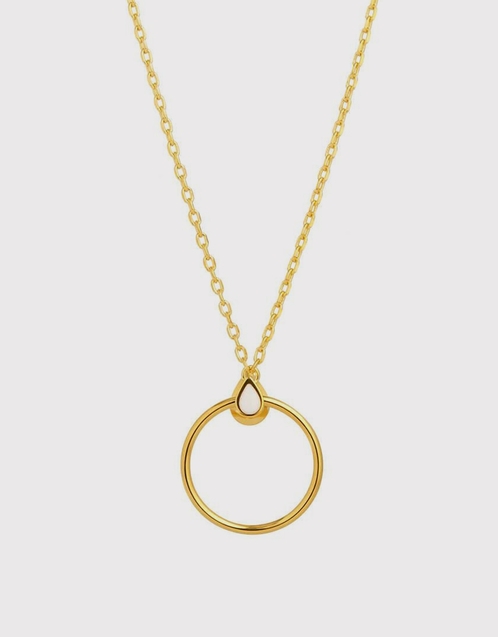 Orbit Infinity Drop Pendant Necklace