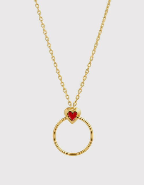Orbit Infinity Heart Pendant Necklace