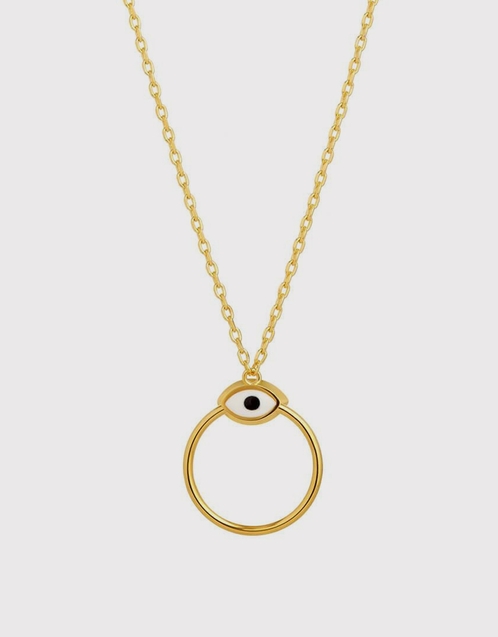 Orbit Infinity Iris Pendant Necklace