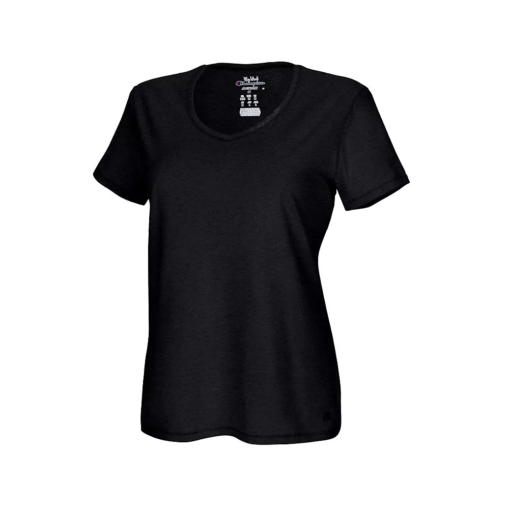 Champion Vapor Womens Plus Jersey V-Neck Tee