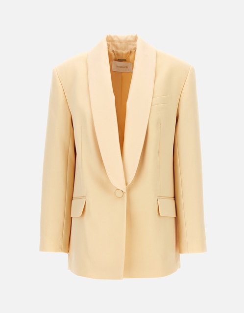 Illustration Shawl Wool Blend Blazer