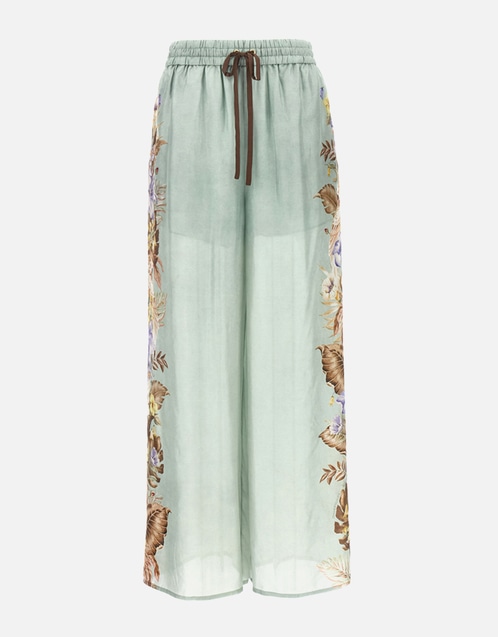 Coco Silk Relaxed Wide-Leg Pants