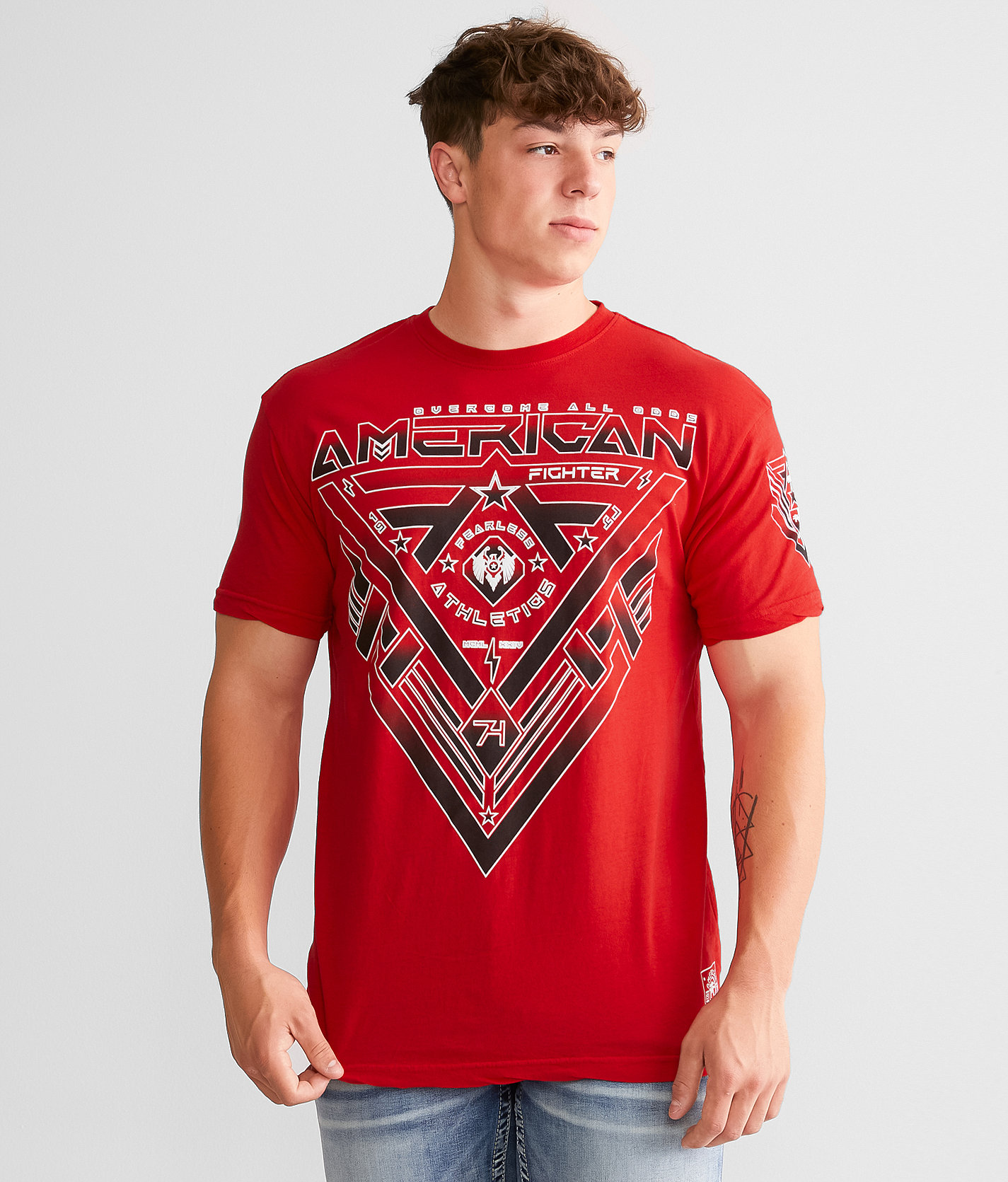 American Fighter High Ridge T-Shirt - Men's T-Shirts in Red