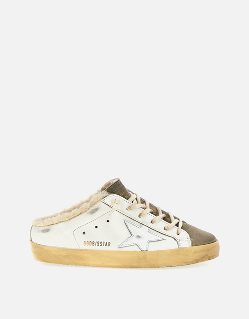 Super Star Leather Lace-Up Mules