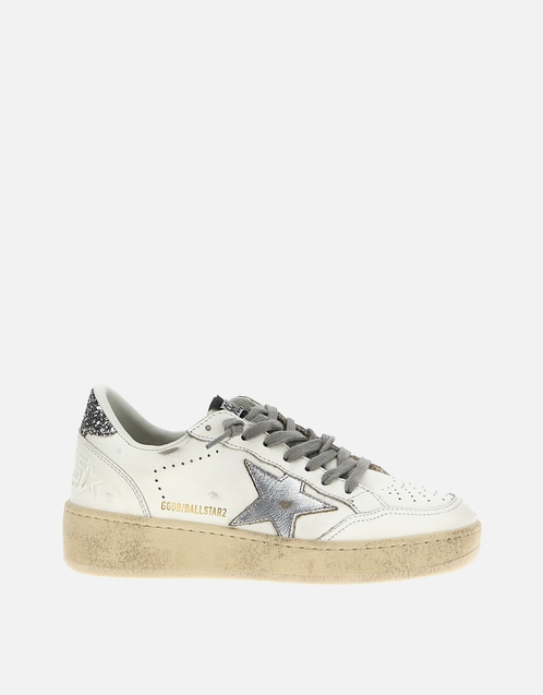 Ball Star Leather Lace-Up Sneakers