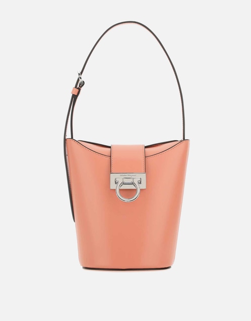 Trifolio Small Calfskin Leather Bucket Bag