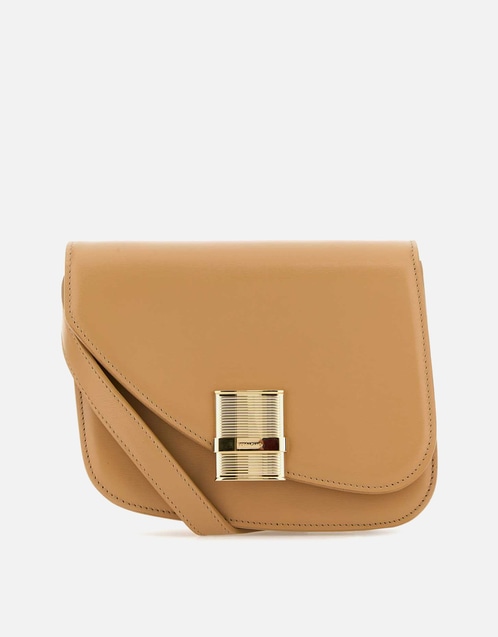 Fiamma Small Calfskin Leather Crossbody Bag