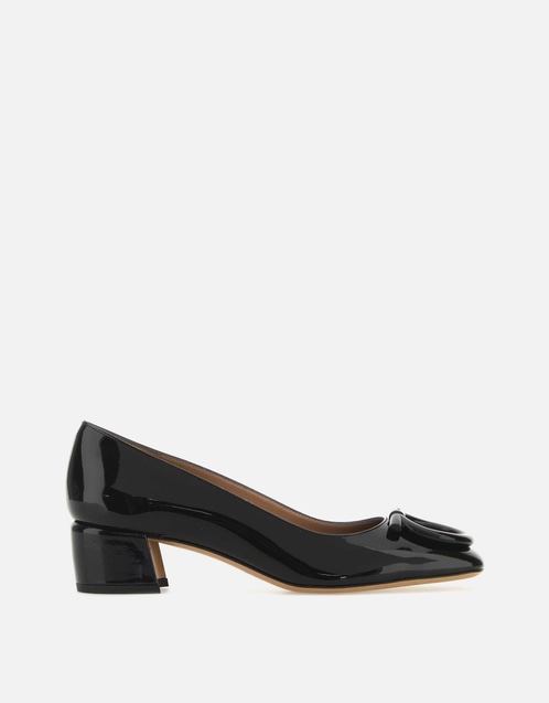 Mara Calfskin Leather Low-Heeled Pumps