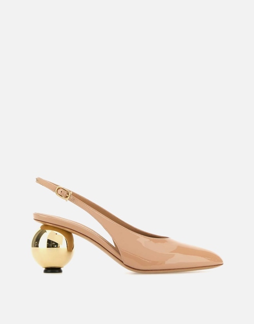 Tessie Calfskin Leather Mid-Heeled Pumps