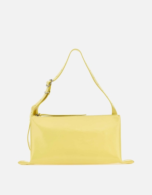 Yellow Calfskin Leather Shoulder Bag