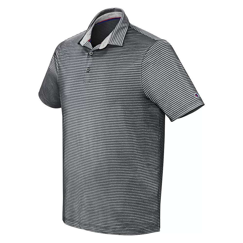 Champion Mens Stripe Performance Golf Polo